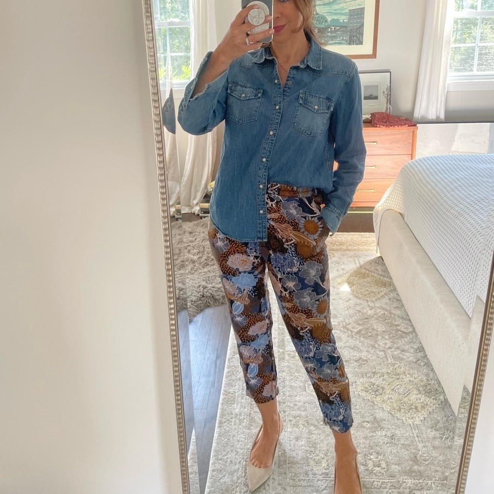 H&M Floral Pull on Pants